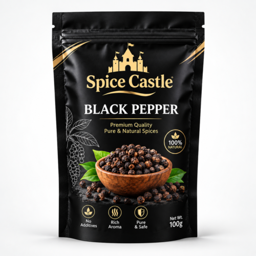 Spice Castle Black Pepper – Premium 100% Natural Black Pepper with Rich Aroma & Bold Flavor